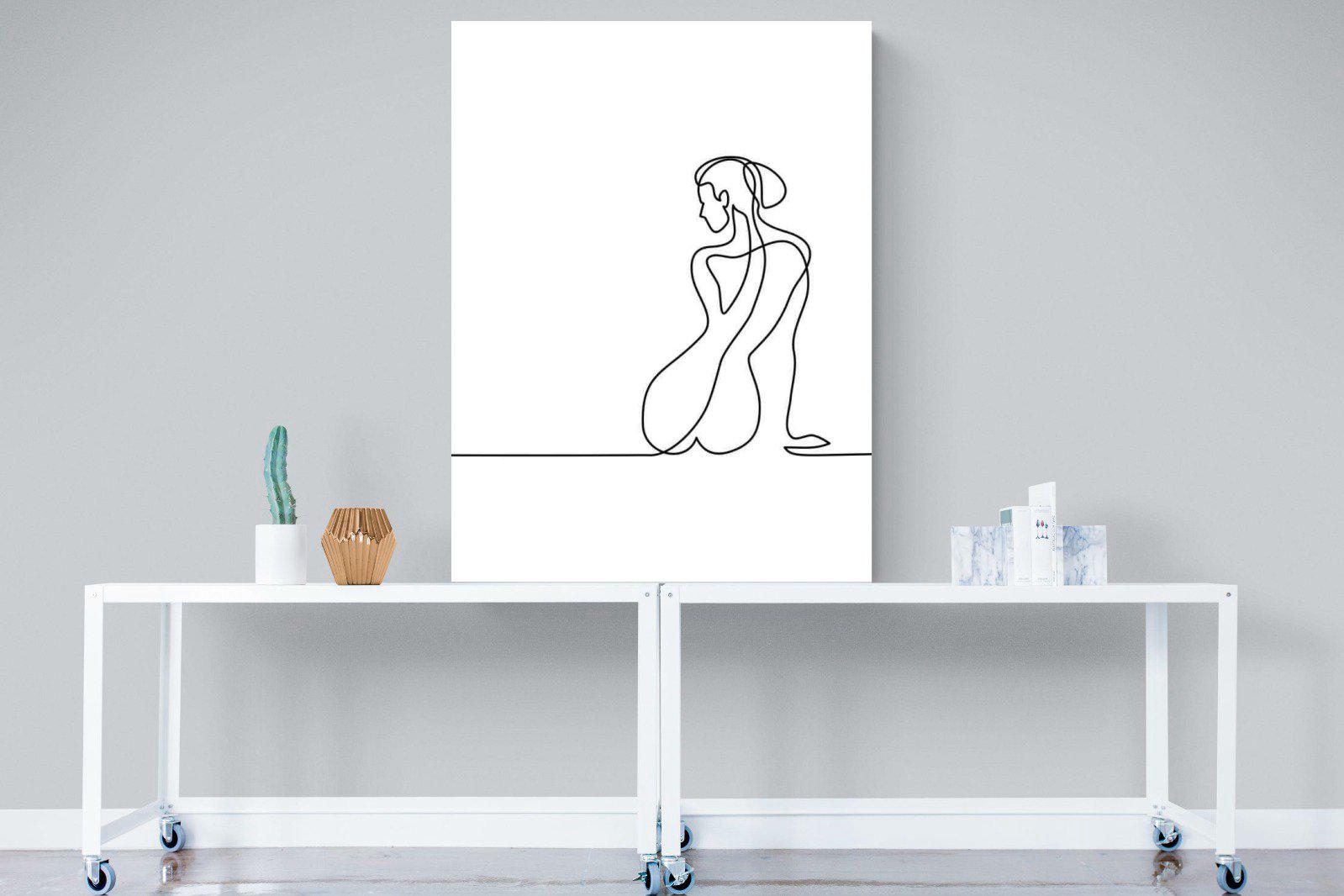 Female Form-Wall_Art-90 x 120cm-Mounted Canvas-No Frame-Pixalot