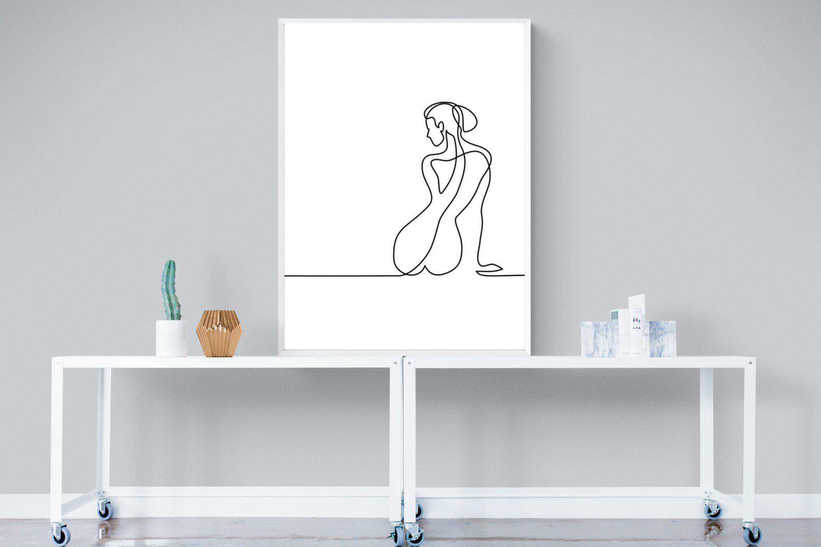 Female Form-Wall_Art-90 x 120cm-Mounted Canvas-White-Pixalot