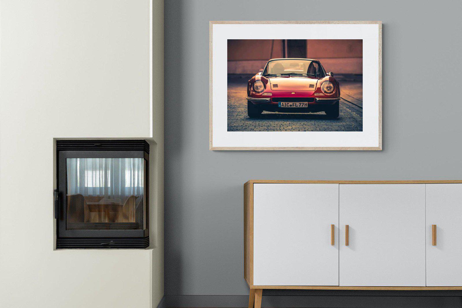 Ferrari Dino-Wall_Art-100 x 75cm-Framed Print-Wood-Pixalot