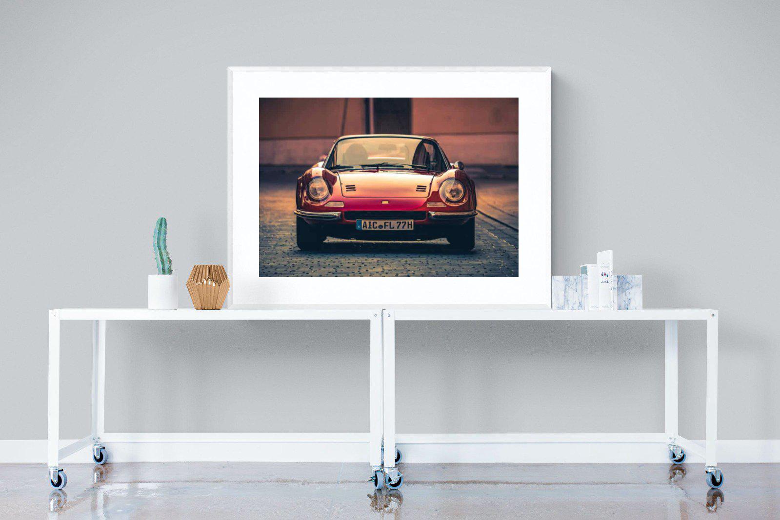 Ferrari Dino-Wall_Art-120 x 90cm-Framed Print-White-Pixalot