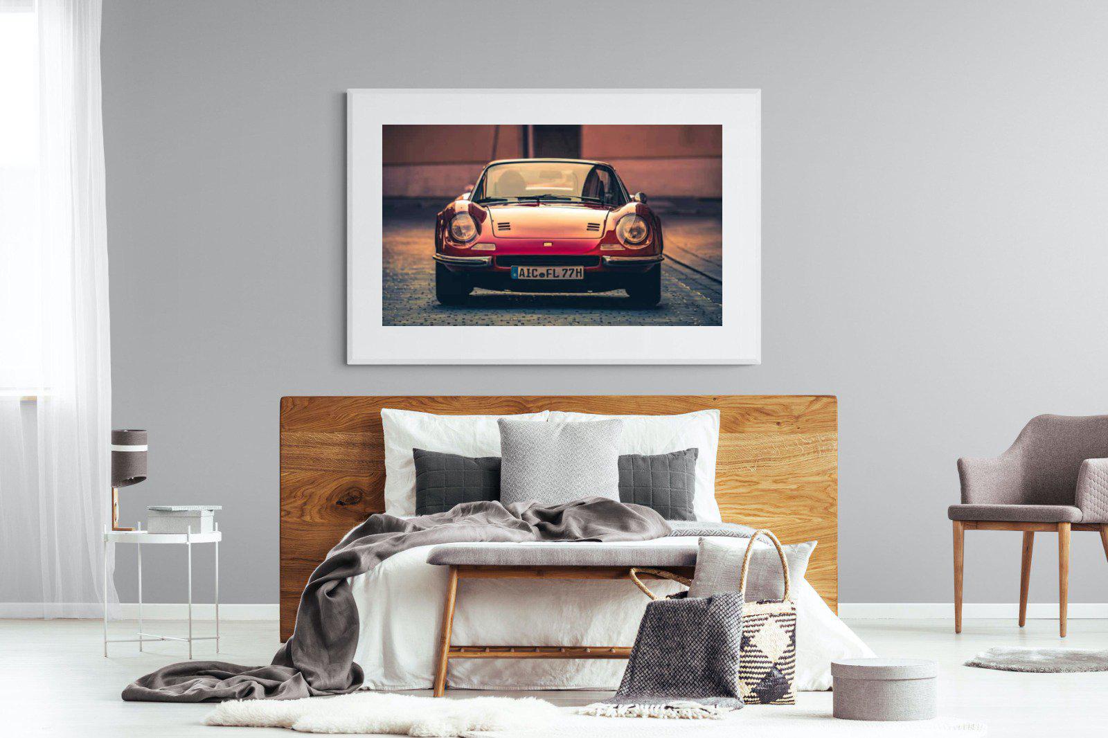 Ferrari Dino-Wall_Art-150 x 100cm-Framed Print-White-Pixalot
