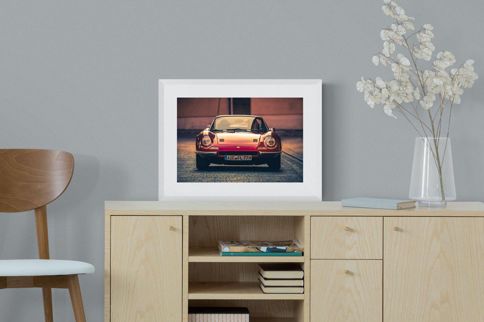 Ferrari Dino-Wall_Art-60 x 45cm-Framed Print-White-Pixalot