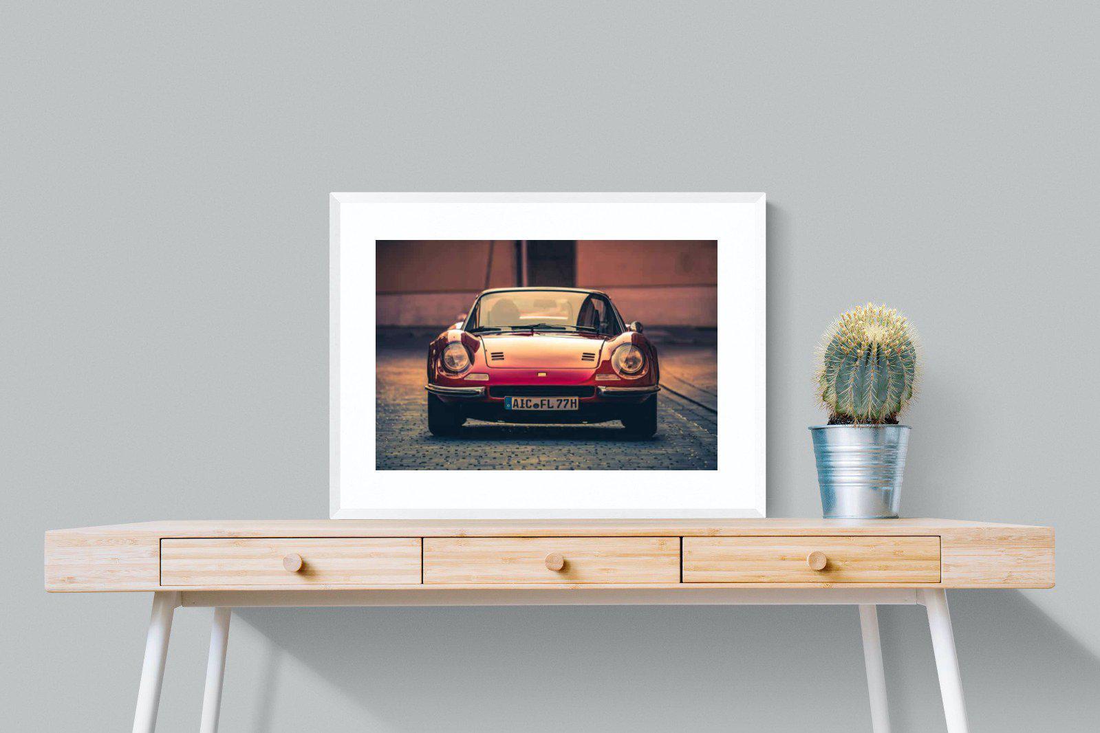 Ferrari Dino-Wall_Art-80 x 60cm-Framed Print-White-Pixalot