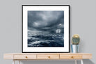 Fierce Ocean-Wall_Art-100 x 100cm-Framed Print-Black-Pixalot