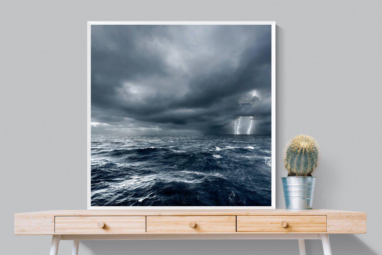 Fierce Ocean-Wall_Art-100 x 100cm-Mounted Canvas-White-Pixalot