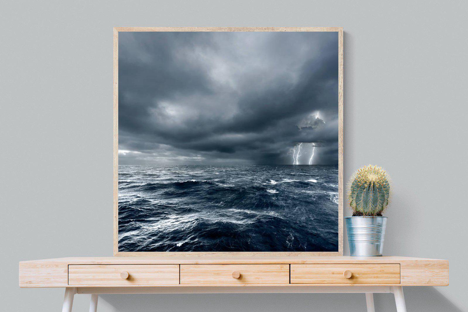 Fierce Ocean-Wall_Art-100 x 100cm-Mounted Canvas-Wood-Pixalot