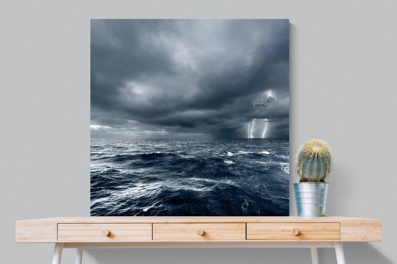 Fierce Ocean-Wall_Art-100 x 100cm-Mounted Canvas-No Frame-Pixalot