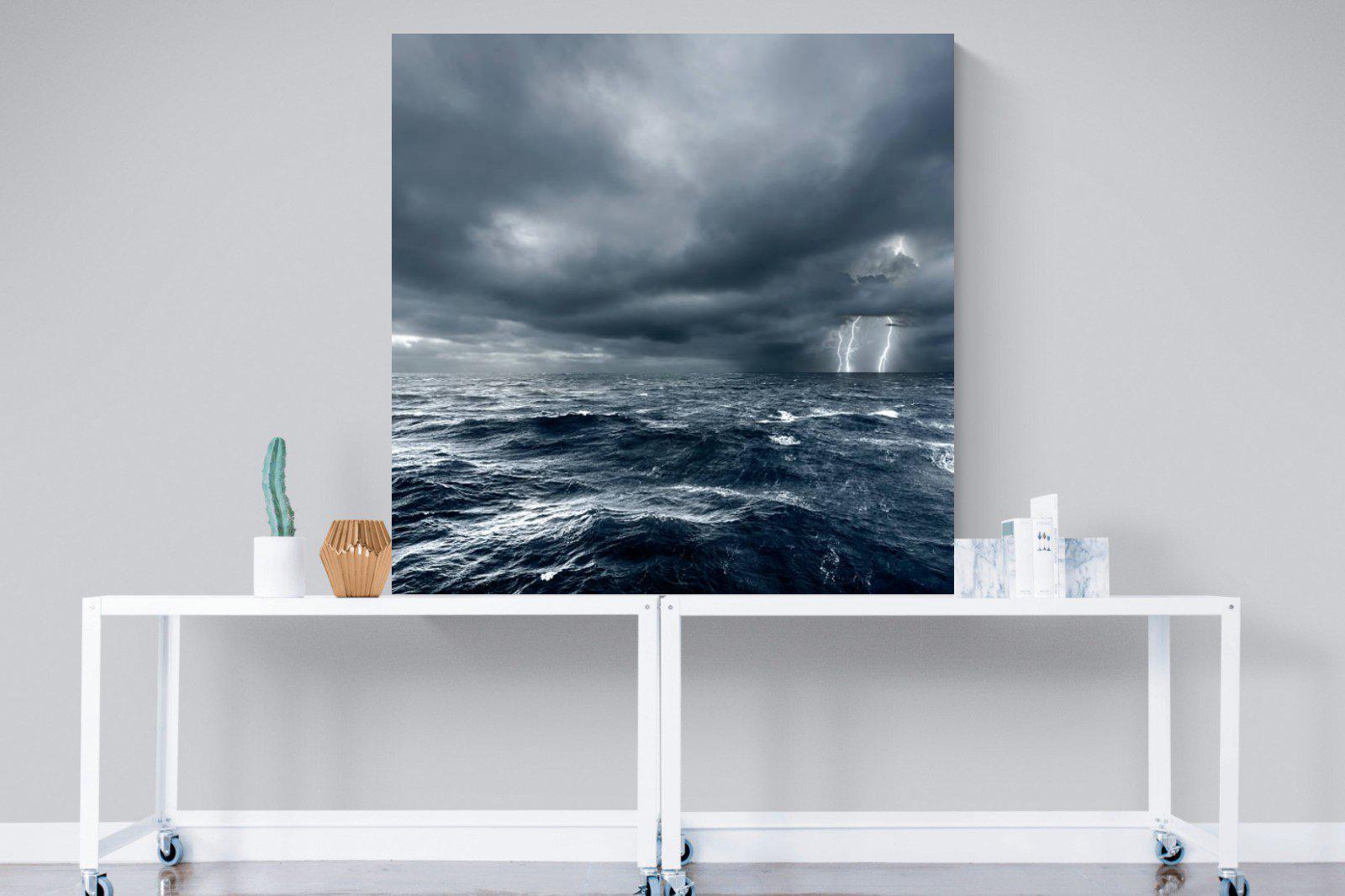 Fierce Ocean-Wall_Art-120 x 120cm-Mounted Canvas-No Frame-Pixalot
