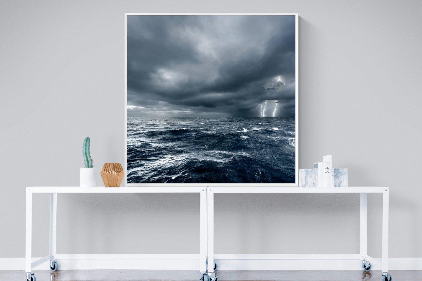 Fierce Ocean-Wall_Art-120 x 120cm-Mounted Canvas-White-Pixalot