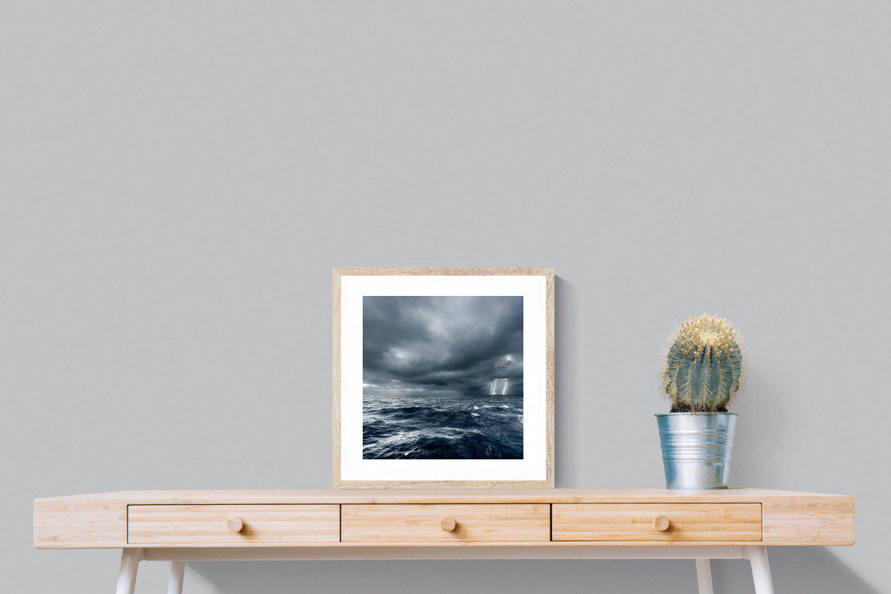 Fierce Ocean-Wall_Art-50 x 50cm-Framed Print-Wood-Pixalot
