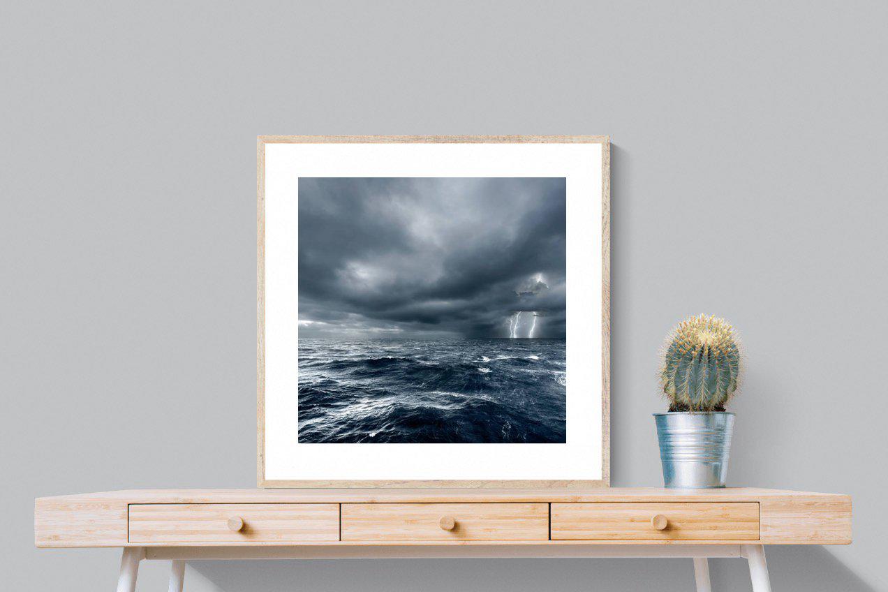 Fierce Ocean-Wall_Art-80 x 80cm-Framed Print-Wood-Pixalot