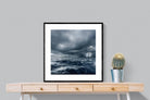 Fierce Ocean-Wall_Art-80 x 80cm-Framed Print-Black-Pixalot