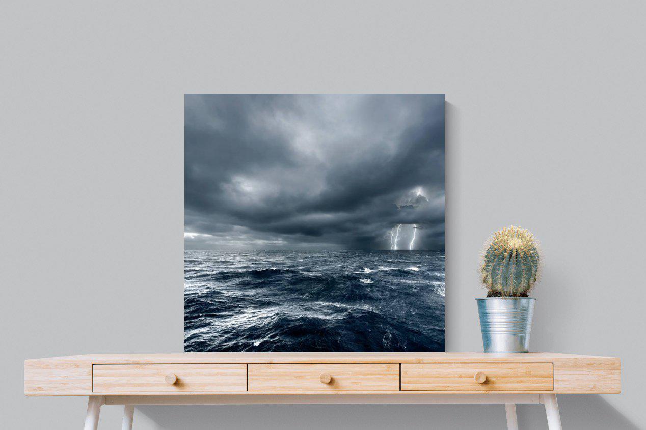 Fierce Ocean-Wall_Art-80 x 80cm-Mounted Canvas-No Frame-Pixalot