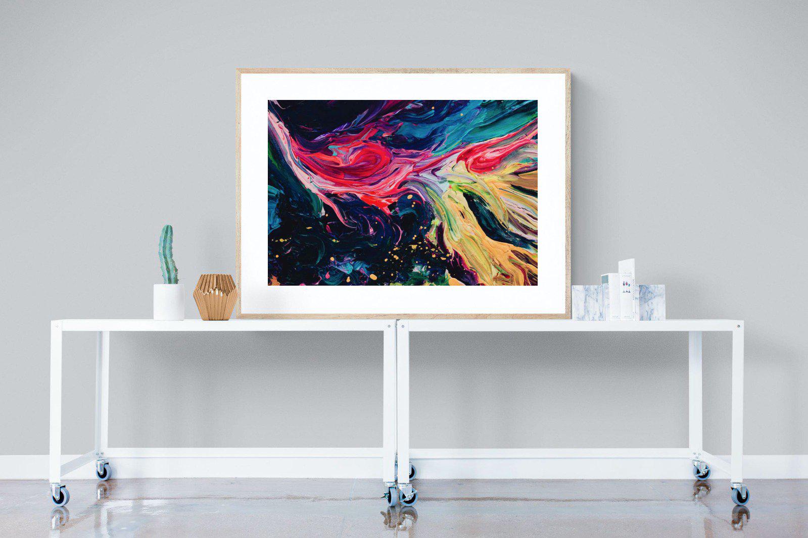 Fireworks-Wall_Art-120 x 90cm-Framed Print-Wood-Pixalot