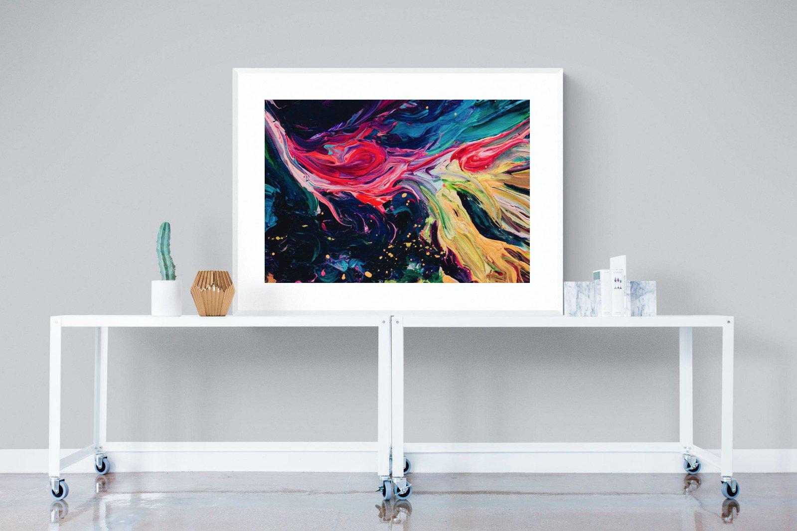 Fireworks-Wall_Art-120 x 90cm-Framed Print-White-Pixalot