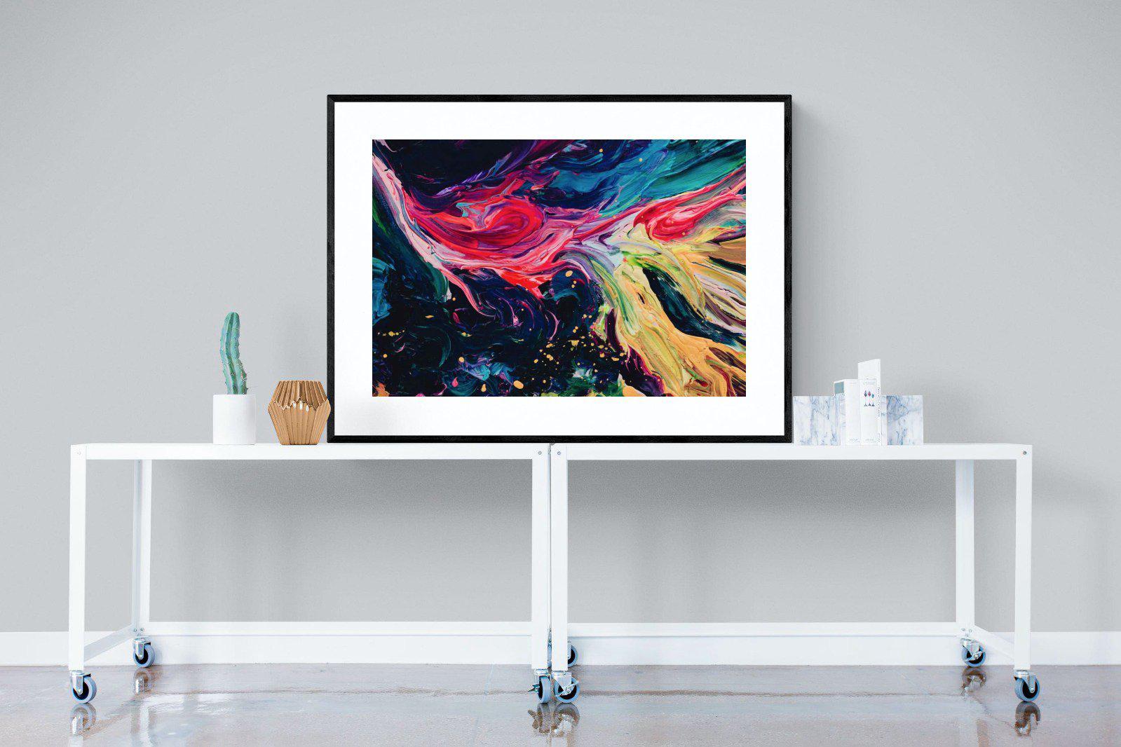 Fireworks-Wall_Art-120 x 90cm-Framed Print-Black-Pixalot