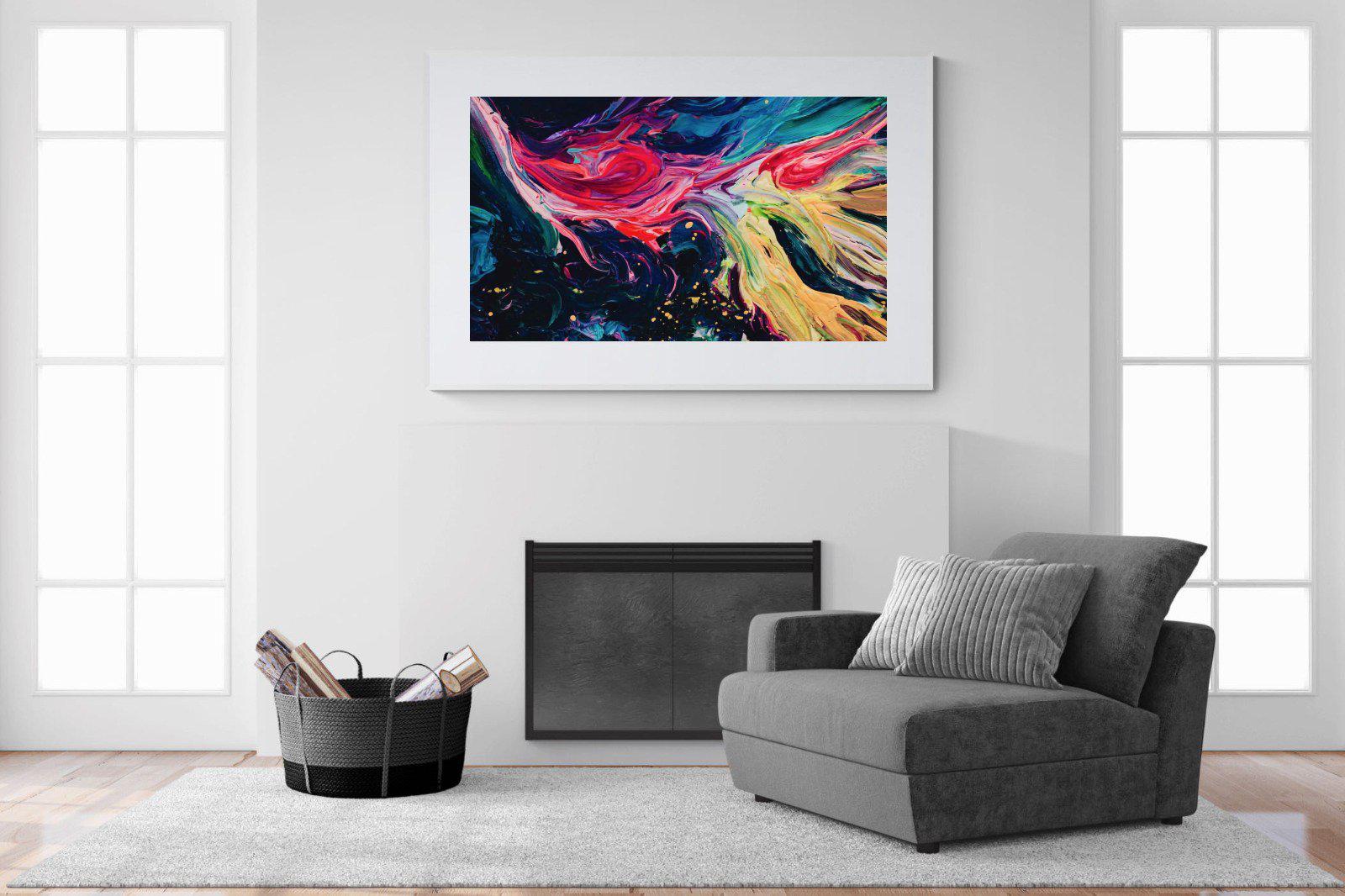 Fireworks-Wall_Art-150 x 100cm-Framed Print-White-Pixalot