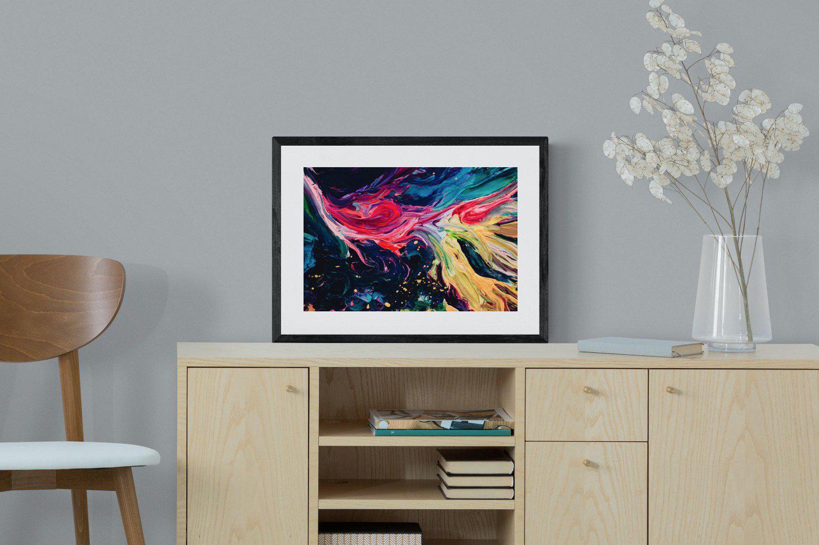 Fireworks-Wall_Art-60 x 45cm-Framed Print-Black-Pixalot
