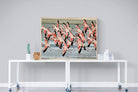 Flamingo Flight-Wall_Art-120 x 90cm-Mounted Canvas-Wood-Pixalot