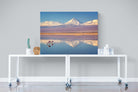 Flamingo Pair-Wall_Art-120 x 90cm-Mounted Canvas-No Frame-Pixalot