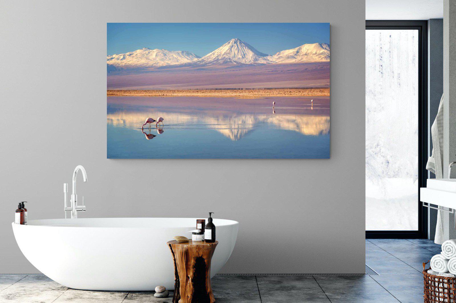 Flamingo Pair-Wall_Art-180 x 110cm-Mounted Canvas-No Frame-Pixalot