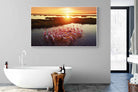 Flamingos-Wall_Art-180 x 110cm-Mounted Canvas-White-Pixalot