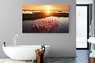 Flamingos-Wall_Art-180 x 110cm-Mounted Canvas-No Frame-Pixalot