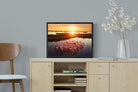 Flamingos-Wall_Art-60 x 45cm-Mounted Canvas-Black-Pixalot