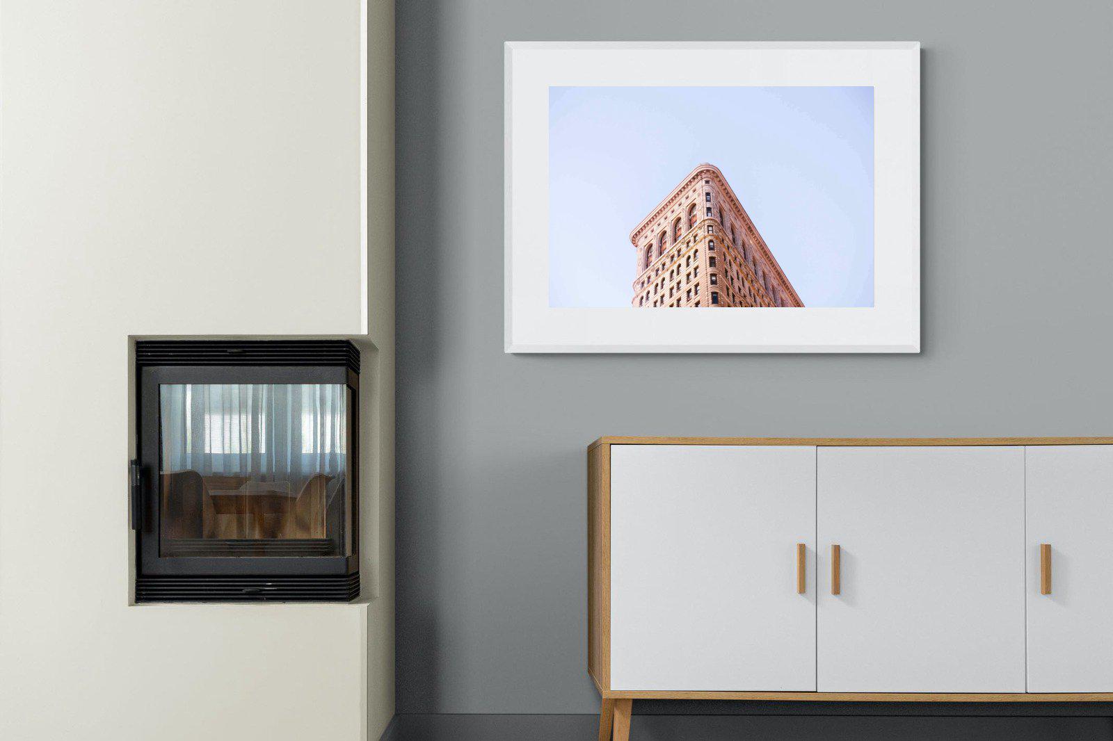 Flatiron Building-Wall_Art-100 x 75cm-Framed Print-White-Pixalot