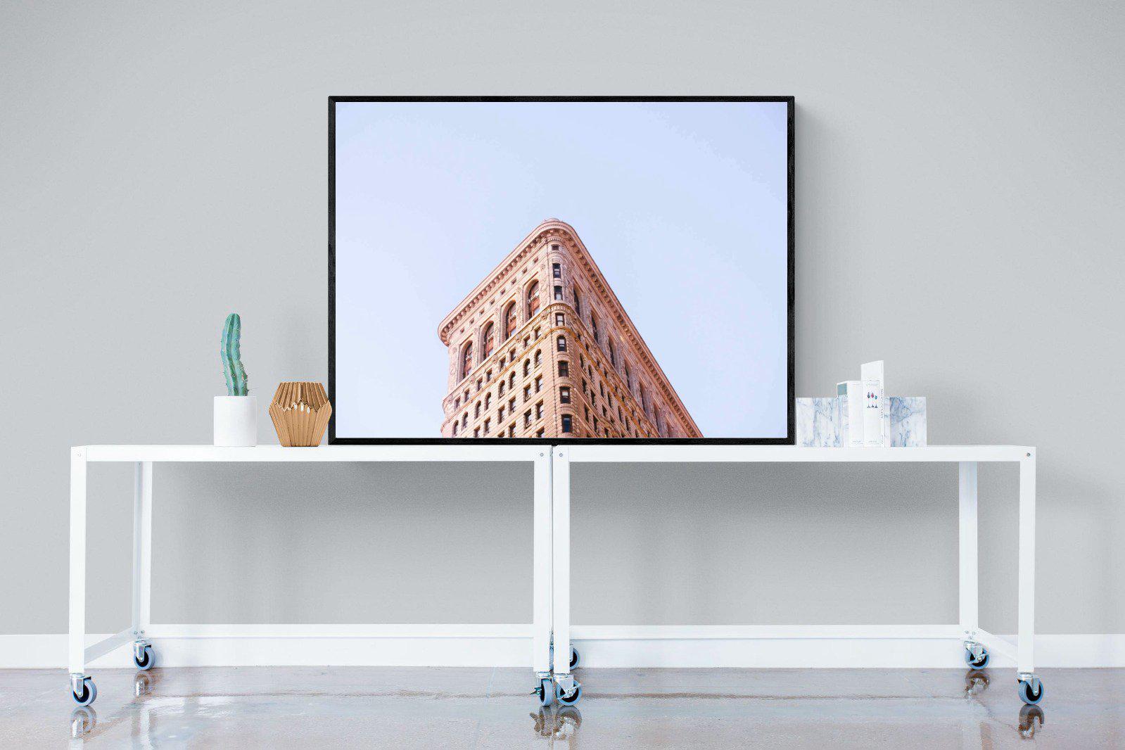 Flatiron Building-Wall_Art-120 x 90cm-Mounted Canvas-Black-Pixalot