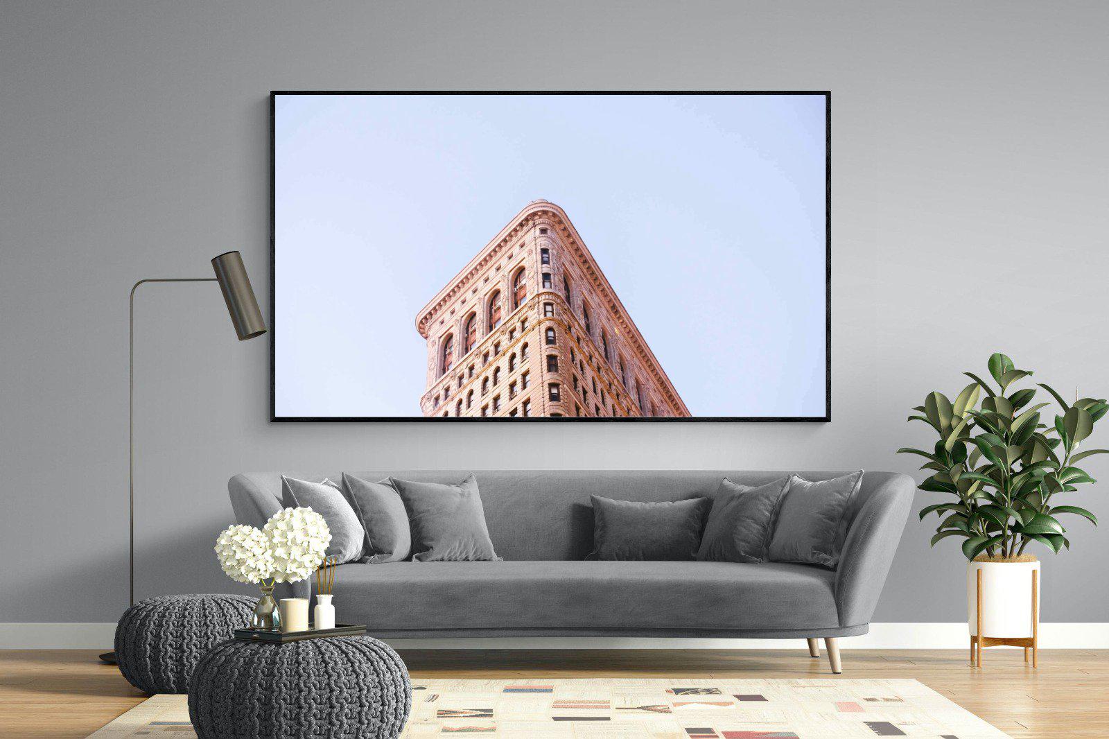 Flatiron Building-Wall_Art-220 x 130cm-Mounted Canvas-Black-Pixalot