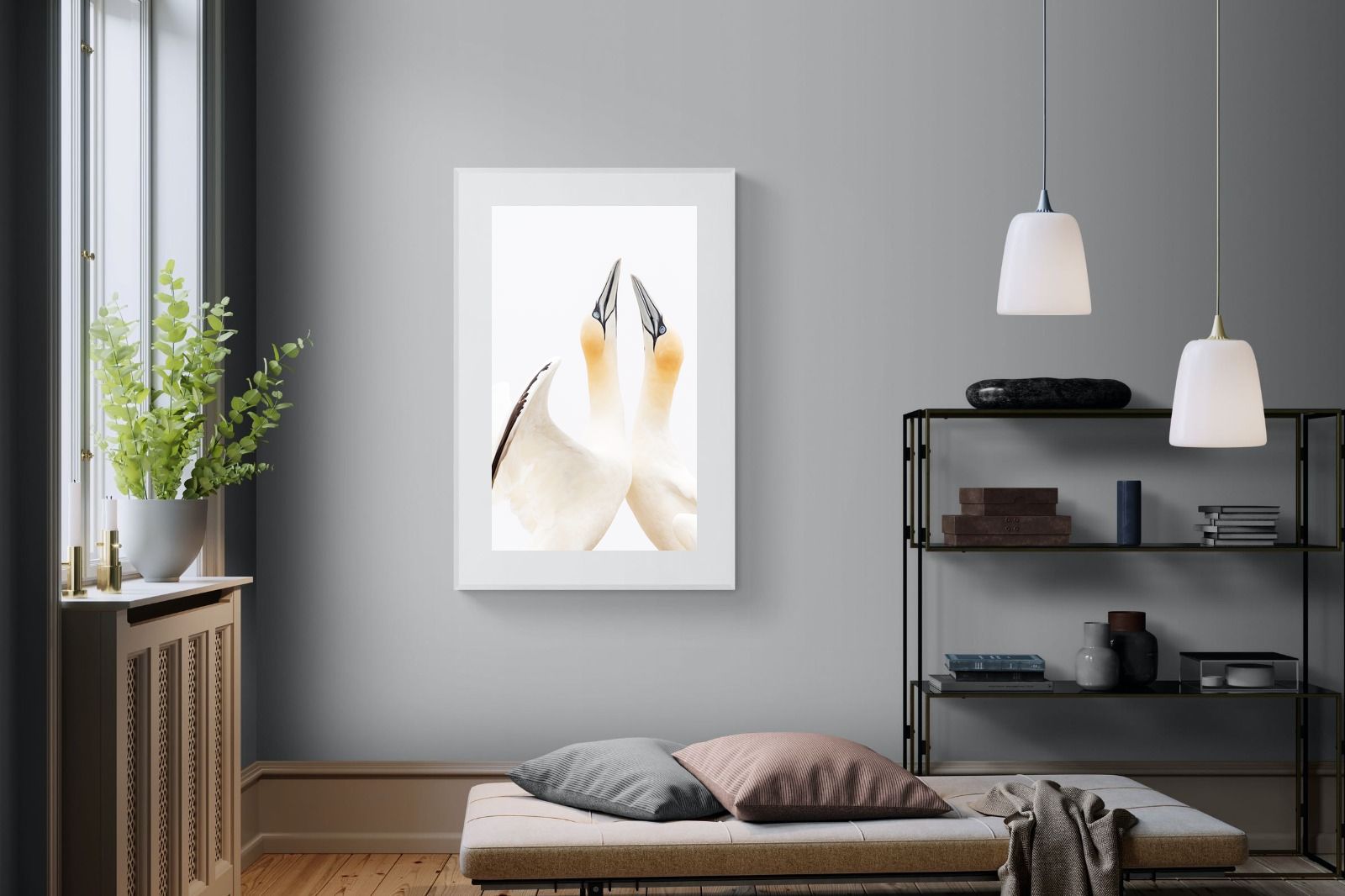 Flirt-Wall_Art-100 x 150cm-Framed Print-White-Pixalot