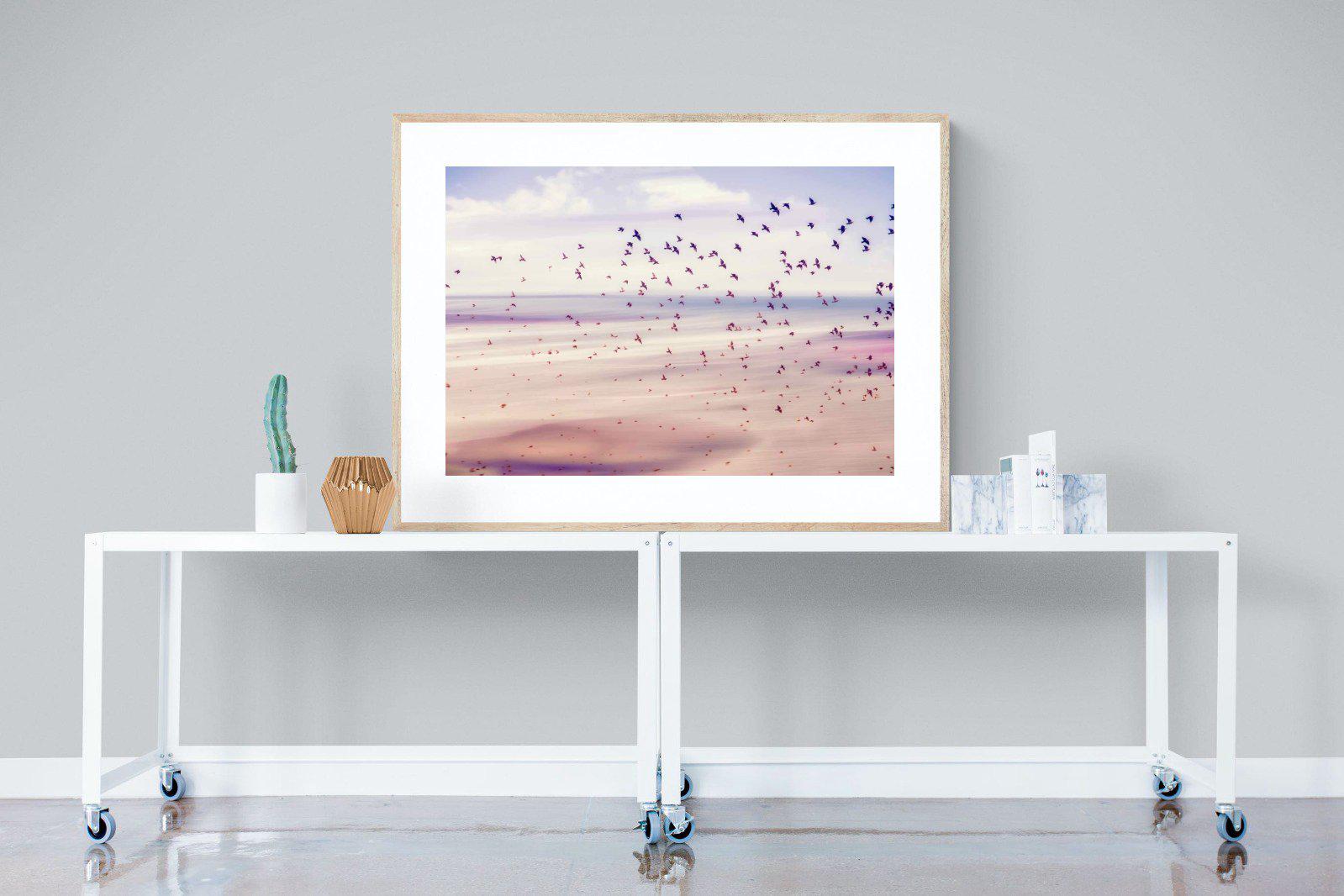 Flock-Wall_Art-120 x 90cm-Framed Print-Wood-Pixalot