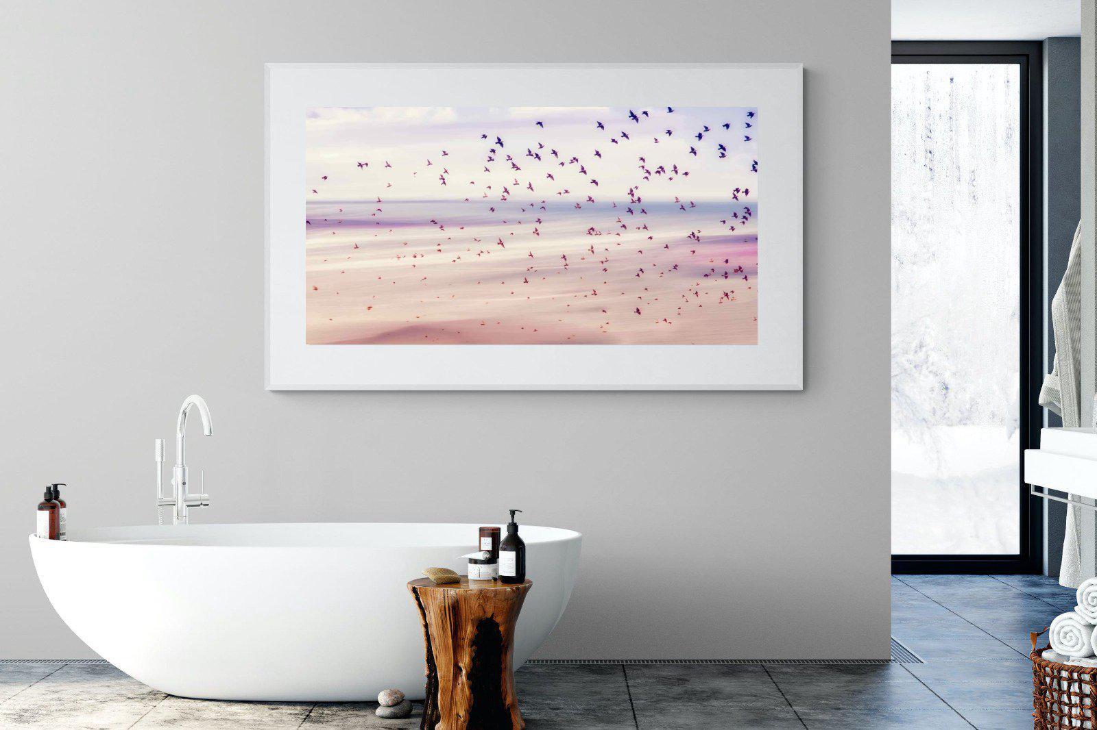 Flock-Wall_Art-180 x 110cm-Framed Print-White-Pixalot