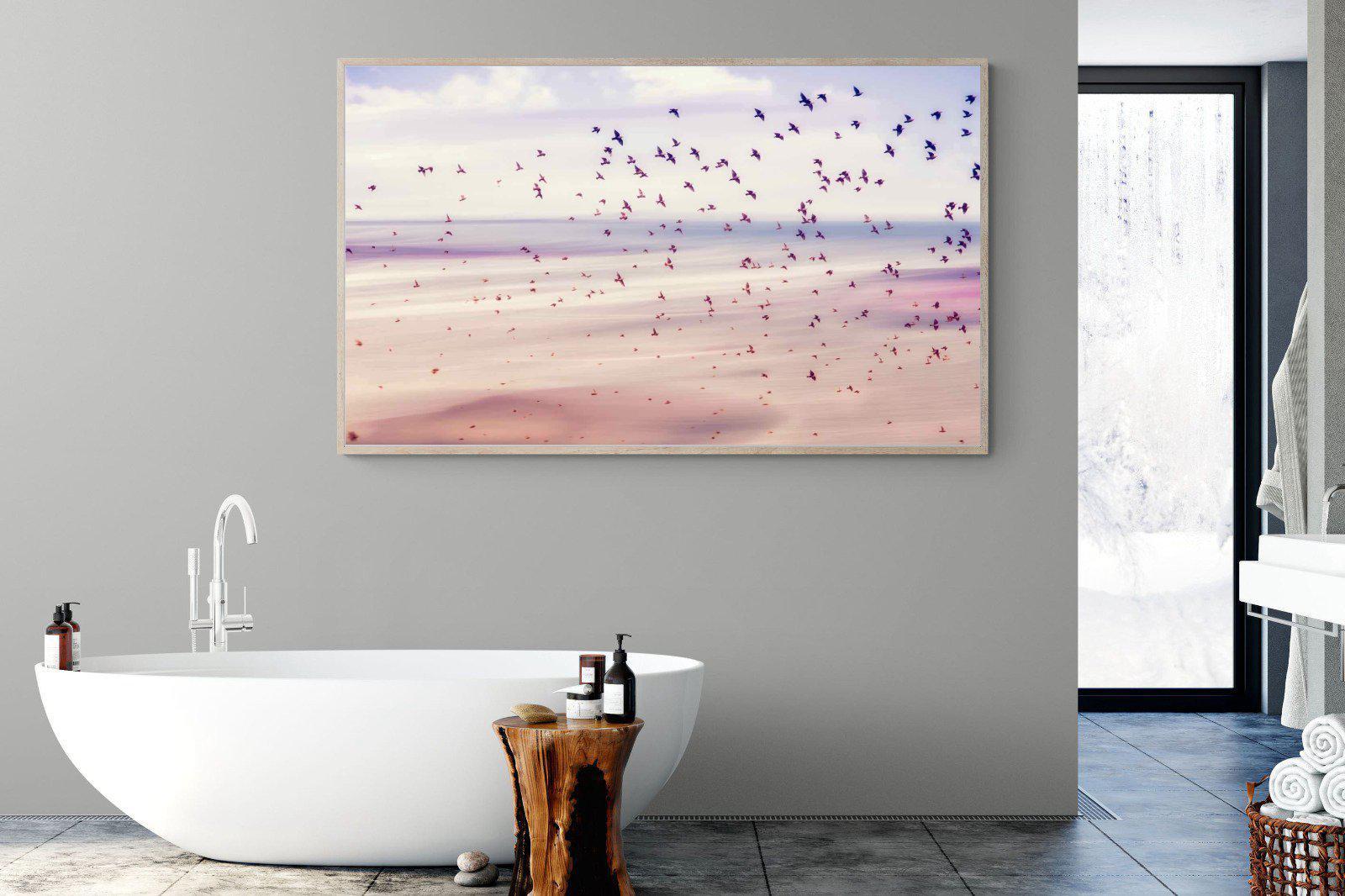 Flock-Wall_Art-180 x 110cm-Mounted Canvas-Wood-Pixalot