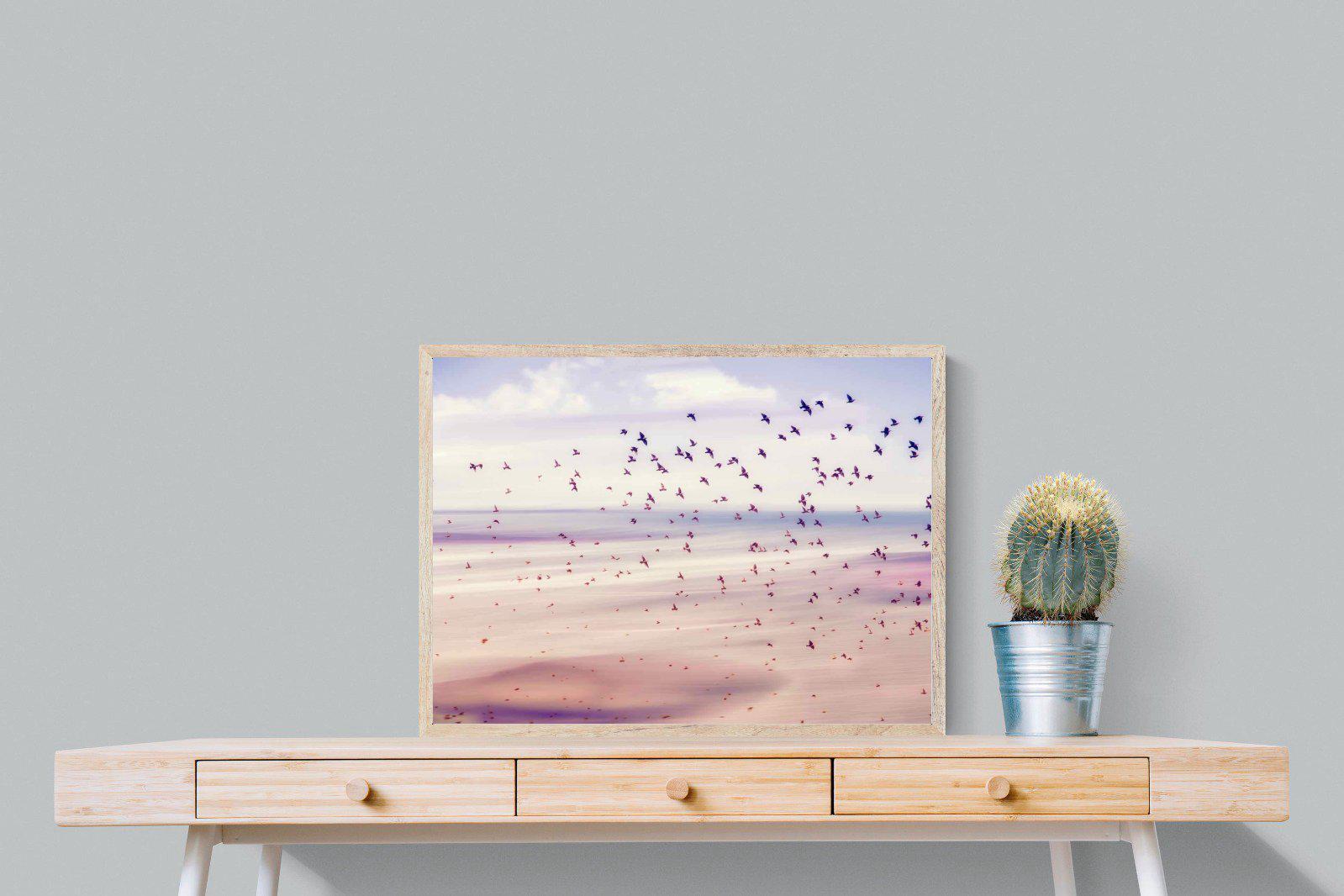 Flock-Wall_Art-80 x 60cm-Mounted Canvas-Wood-Pixalot