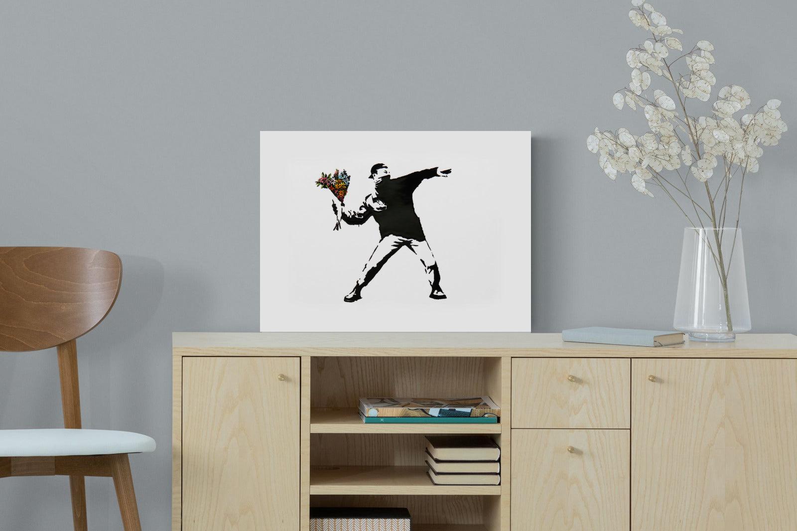 Flower Thrower-Wall_Art-60 x 45cm-Mounted Canvas-No Frame-Pixalot