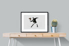 Flower Thrower-Wall_Art-80 x 60cm-Framed Print-Black-Pixalot
