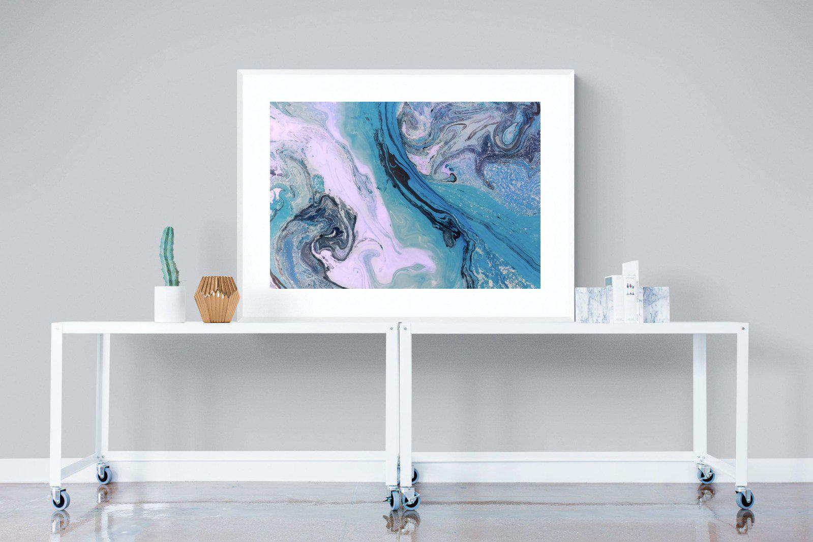 Fluid-Wall_Art-120 x 90cm-Framed Print-White-Pixalot