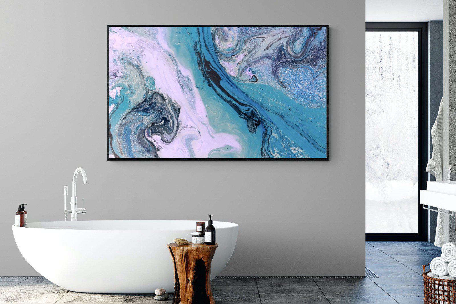 Fluid-Wall_Art-180 x 110cm-Mounted Canvas-Black-Pixalot