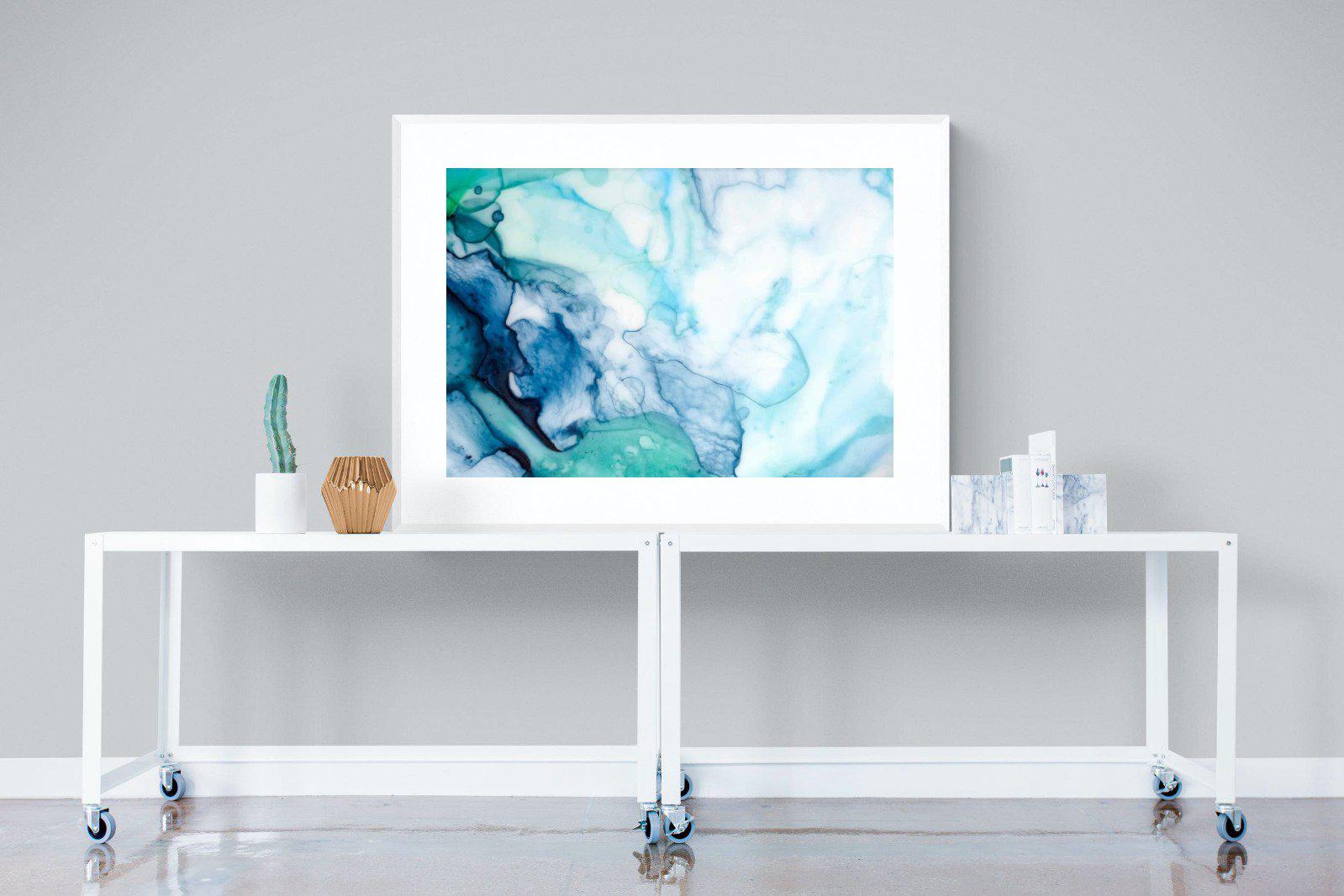 Fluid Texture-Wall_Art-120 x 90cm-Framed Print-White-Pixalot