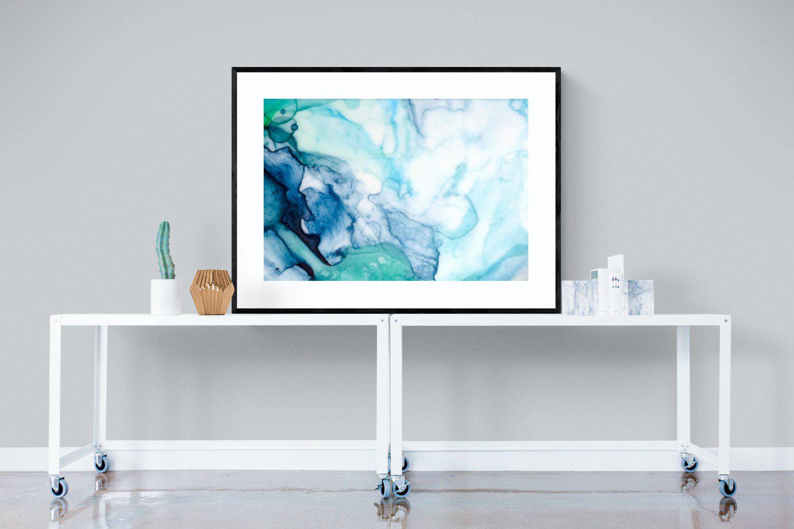 Fluid Texture-Wall_Art-120 x 90cm-Framed Print-Black-Pixalot