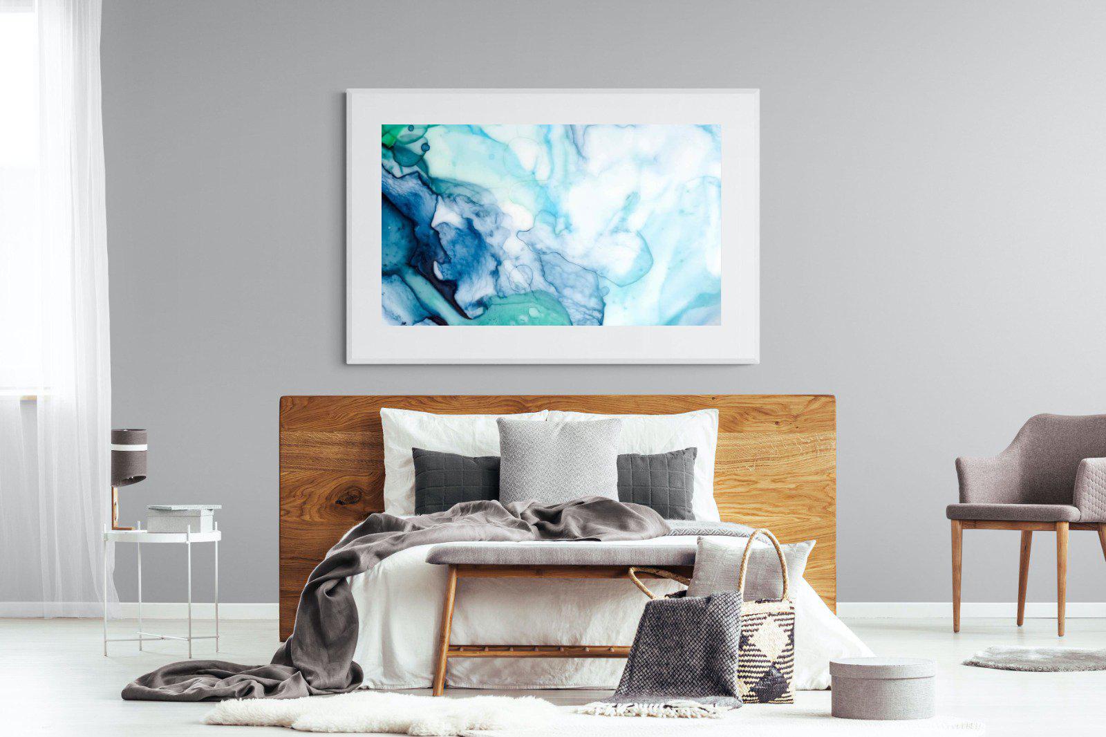 Fluid Texture-Wall_Art-150 x 100cm-Framed Print-White-Pixalot