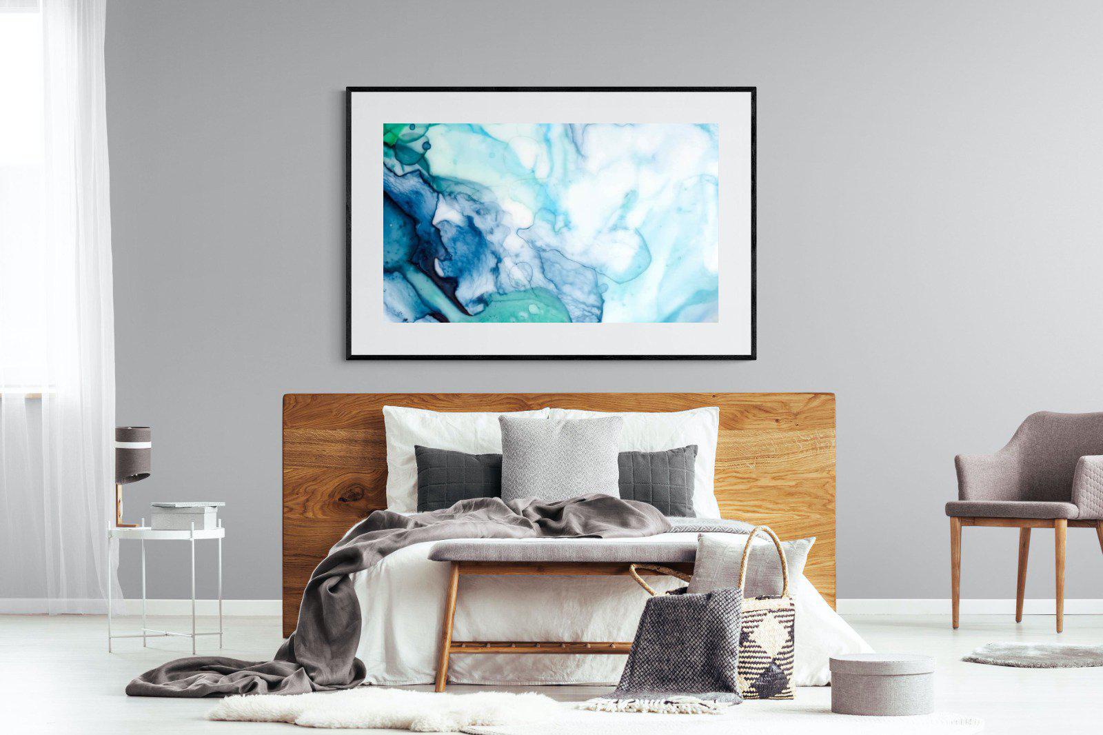 Fluid Texture-Wall_Art-150 x 100cm-Framed Print-Black-Pixalot