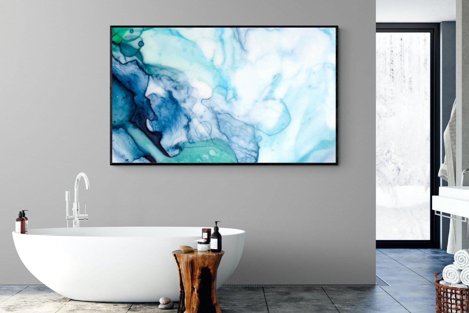Fluid Texture-Wall_Art-180 x 110cm-Mounted Canvas-Black-Pixalot