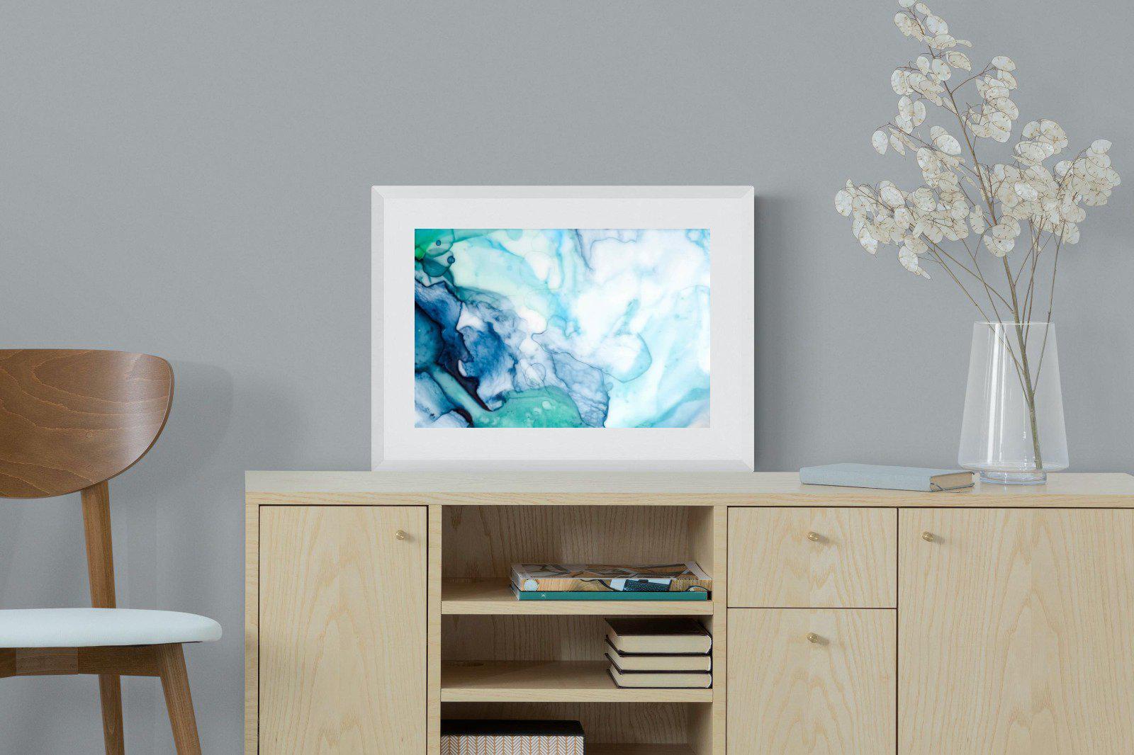 Fluid Texture-Wall_Art-60 x 45cm-Framed Print-White-Pixalot