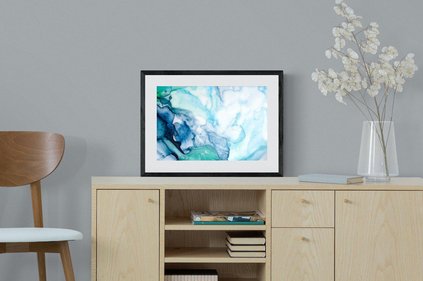 Fluid Texture-Wall_Art-60 x 45cm-Framed Print-Black-Pixalot