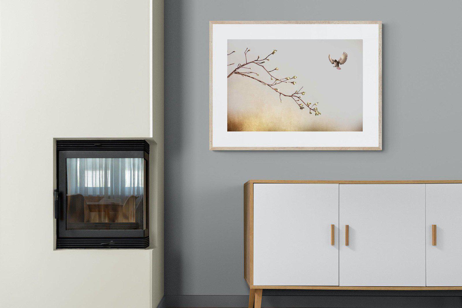 Flutter-Wall_Art-100 x 75cm-Framed Print-Wood-Pixalot