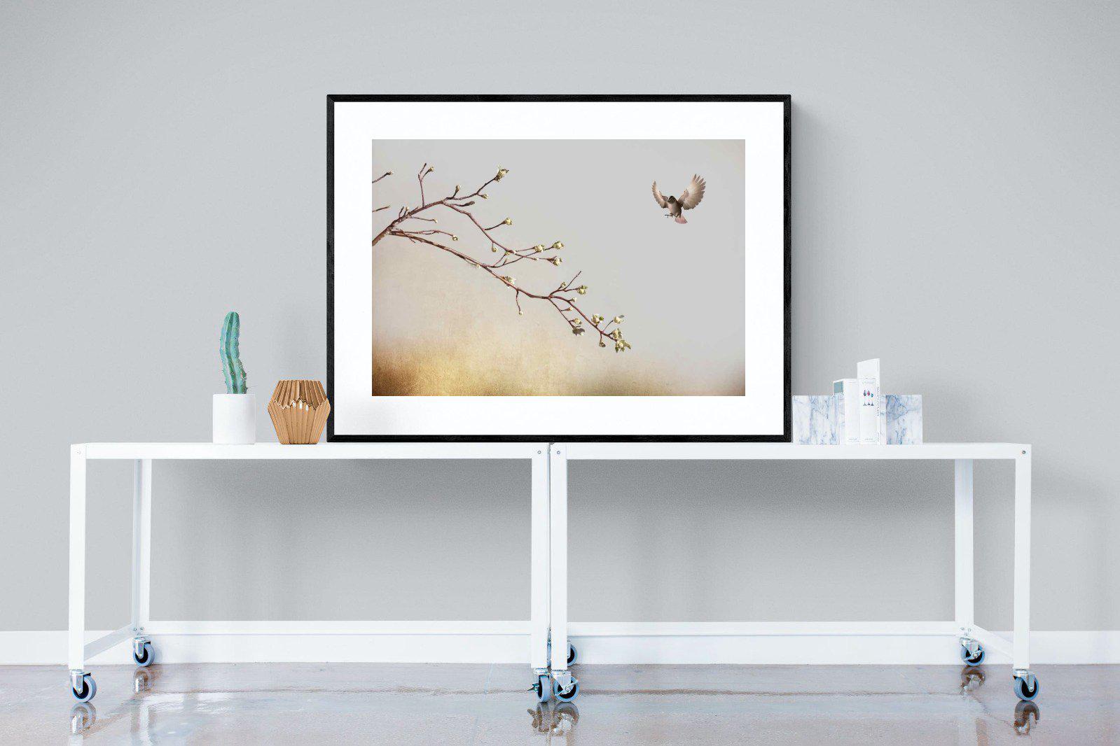 Flutter-Wall_Art-120 x 90cm-Framed Print-Black-Pixalot