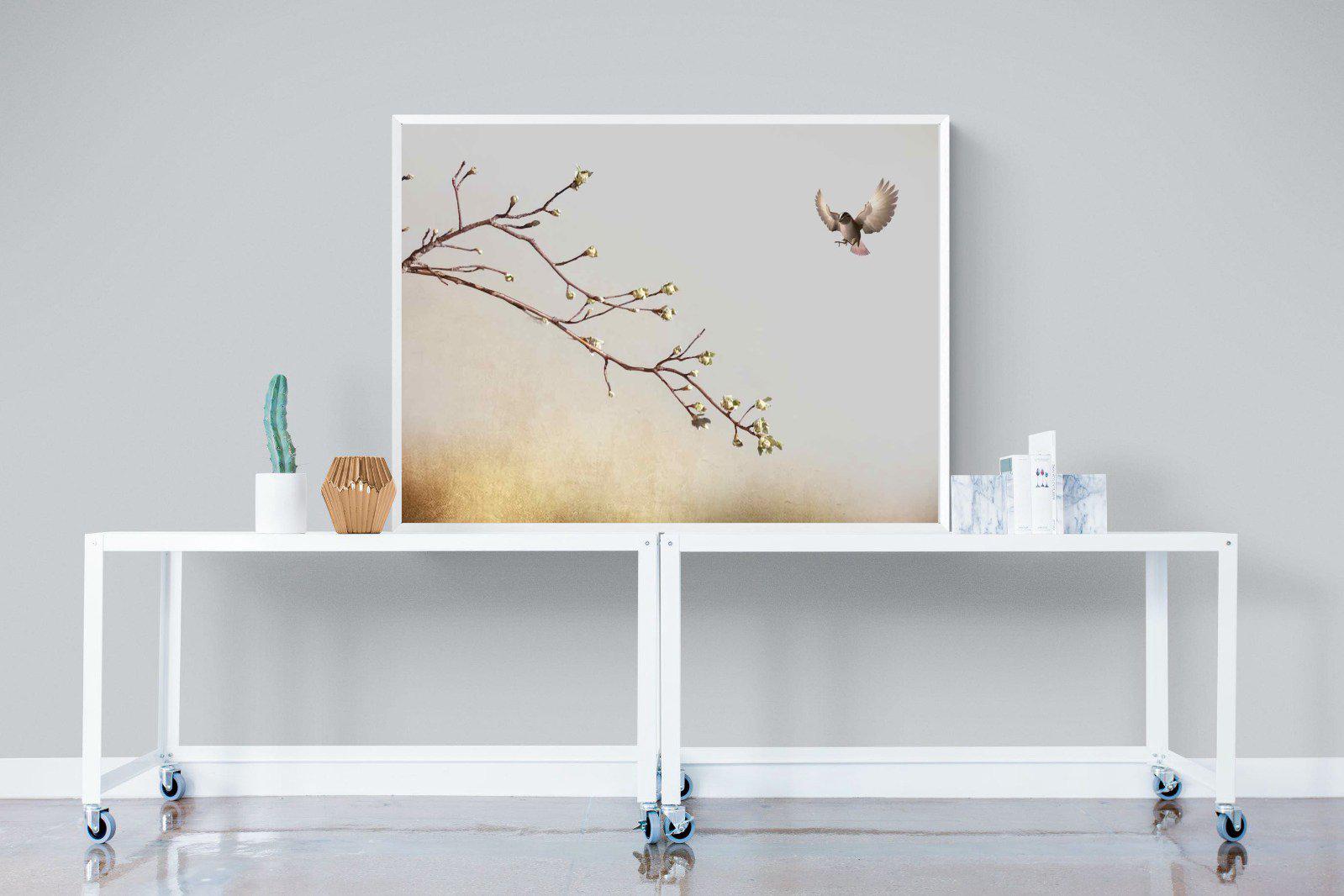 Flutter-Wall_Art-120 x 90cm-Mounted Canvas-White-Pixalot